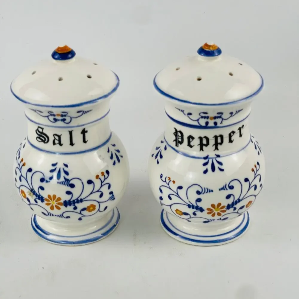Vintage Heritage Ceramic Large Salt & Pepper Shakers by Royal Sealy